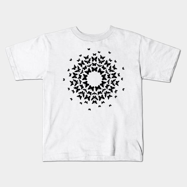 Ornamental Butterfly Kids T-Shirt by Design Anbay